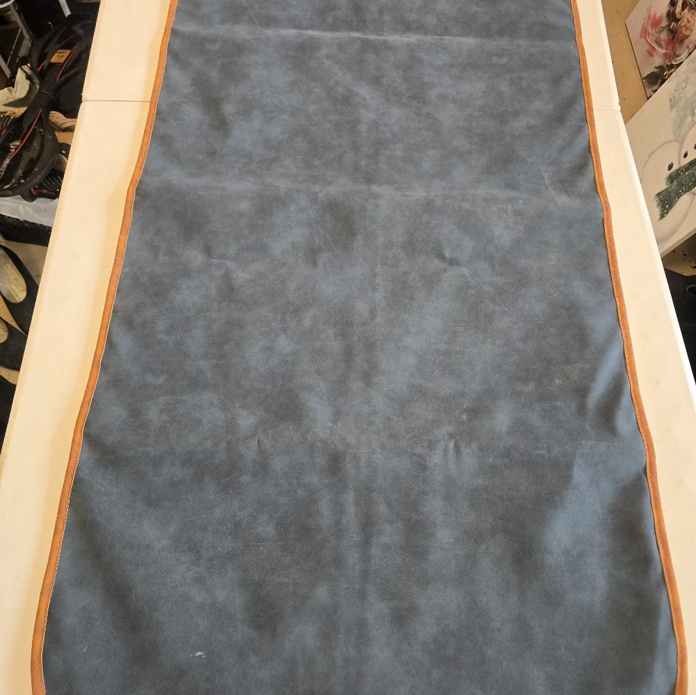 Blue Garment Bag with Orange Trim